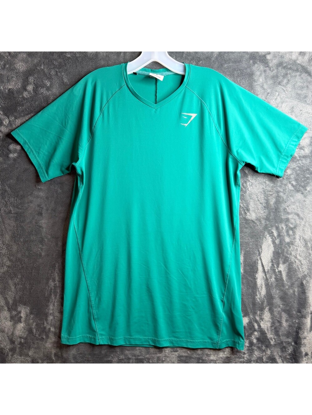 Gymshark Veer T Shirt V-Neck Emerald Teal GMST3104-CEM Men's sz M